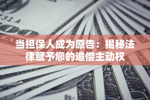 济南当担保人成为原告：揭秘法律赋予您的追偿主动权
